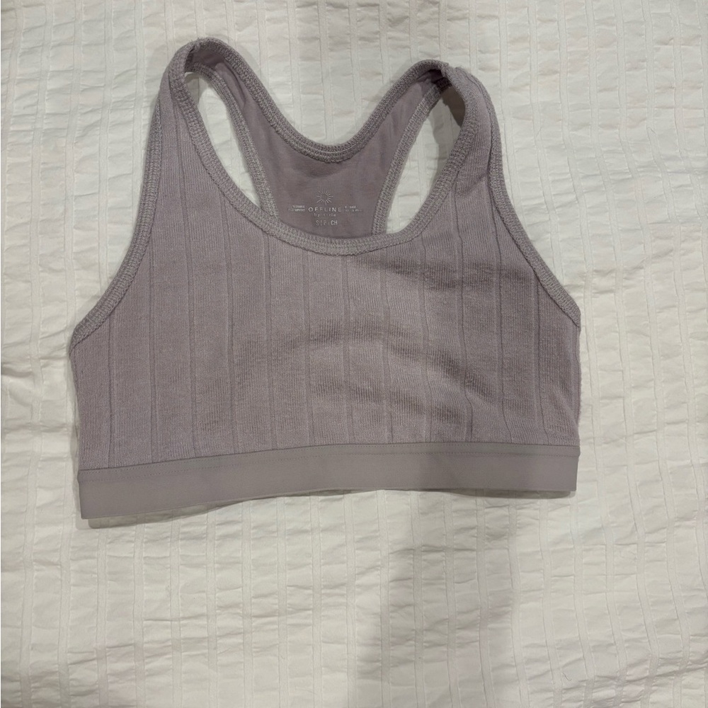Women's aerie purple Gray Sports Bra small